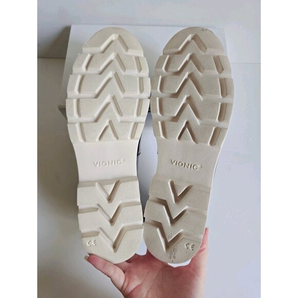 Vionic Shiny Black Loafers with Cream Soles - Picture 11 of 11